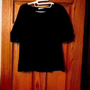 Black short sleeve blouse